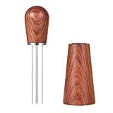 OISNGWNG Espresso Coffee Stirrer, Stirring Tool For Distribution, Natural Wood Handle And Stand