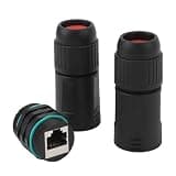Omquot IP68 Waterproof RJ45 Coupler for Outdoor Ethernet Cable Extension with 1000Mbps Speed, Female to Female Adapter, Durable ABS Material, Suitable for Various Network Devices