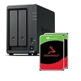 Synology DS725+ 2-Bay Diskstation NAS (Ryzen R1600, 4GB Ram), 1x 2.5GbE, 1x 1GbE, 2X M.2 NVMe Steckplätze 8TB Bundle with 2X 4TB Seagate Ironwolf
