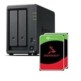 Synology DS725+ 20TB Bundle (Seagate Ironwolf 2X 10TB) 2 Bay Plus Series with Ryzen R1600, 4GB RAM (32GB max), 1x 2.5GbE, 1x 1GbE, 2X M.2 NVMe Slots. DX525 Expansion Available via Type-C