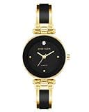 Anne Klein AK-1980BKGB Black/Gold Tone One Size