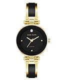 Anne Klein AK-1980BKGB Black/Gold Tone One Size