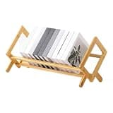 Wooden Desktop Bookshelf Tabletop Display Bookcase 15.75x9.84x10.24in, Storage Organizer Rack for CDs Journals Documents Books Home Office Bedroom Living Room Classroom Library School