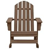 DXKDUSOKJ Vintage Inspired Solid Wood Rocking Chair, Brown Patio Rocking Chair for Outdoor Garden, Easy Assembly