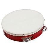 Omquot High Quality Material Adjustable Portable Tambourine Music Educational Instrument for Kids (6 Inch)