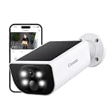 Cinnado Security Cameras Wireless Outdoor-2.4 GHz Wi-Fi Cameras for Home Security, Battery Powered with Built-in Solar Panel, 2K Color Night Vision, Human Detection, TF Card & Cloud Storage, S1 1 Pack
