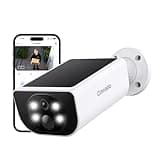 Cinnado Security Cameras Wireless Outdoor-2.4 GHz Wi-Fi Cameras for Home Security, Battery Powered with Built-in Solar Panel, 2K Color Night Vision, Human Detection, TF Card & Cloud Storage, S1 1 Pack