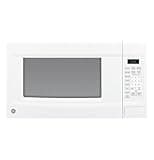 GE Countertop Microwave Oven, 1.4 Cubic Ft., 1,100-watt Capacity, 7 Auto Cooking Settings, Child-Lock Technology, Kitchen Essentials for the Countertop, Dorm Room or Apartment, White