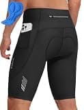 baleaf Men's Bike Shorts 4D Padded Cycling Biking Bicycle Mountain Riding Biker Cycle Zipper Pockets Quick Dry UPF 50+ Black L