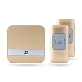 ONMYJFD Home Cordless Bell 52 Chimes 4 Volume Doorbell Waterproof 300m Remote LED Light Battery Button Receiver