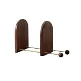 VHDY85KA Bookcase Minimalist Nordic Style Extendable Wooden Bookshelf with Brass Bracket Desktop Organizer Organizer Shelves