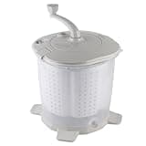 Omquot Handheld Hand Crank Washing Machine, Quick Dehydration for Small Objects, Nordic Grey