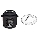 Instant Pot Pro 10-in-1 Pressure Cooker, Slow Cooker, Rice/Grain Cooker, Steamer, Sauté, Sous Vide, Yogurt Maker, 6 Quart & Tempered Glass Lid, Stainless Steel Rim, for 5 Qt/L or 6 Qt/L Models