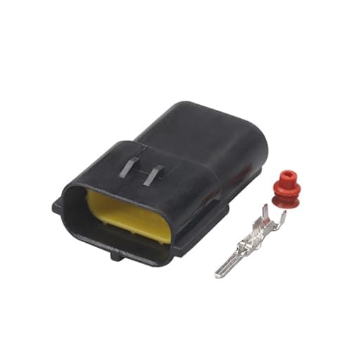 AICNRUT 1/5/10/20/50 Sets 3 Pin Automotive Waterproof Black Male Female Connector Car Auto Sealed Truck Scket 174359-2 174357-2 AICNRUT(3p male,20 sets)