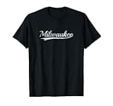 Milwaukee Vintage Inspired Throwback Varsity Classic Design T-Shirt