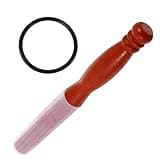 TOVINANNA Crystal Singing Bowl Brown Percussion Stick with Anti-slip Handle, Wood and Plastic Material, Sound Therapy Instrument Musical Instrument Rubber Mallet for Home Use