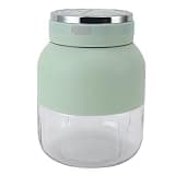 Sorandy Portable Electric Juicer Blender, Mini USB Rechargeable Blender Cup with 1500mAh Battery & 2 Lids, Ideal for Outdoor Sports, Shakes, Smoothies, Travel & Gym (Light Green)