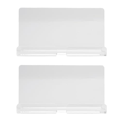Aramox Acrylic Tablet Wall Mount, Sturdy Wall Mounted Holder with Cable Grooves for Smartphones and Tablets in Office and Kitchen (Transparent)