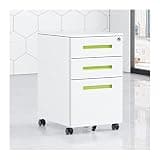NUHSLF Secure 3Drawer Rolling File Cabinet with Lockmobile Office Storage Solution for Organized Filing & Space Savingideal for Home & Office Use (G)