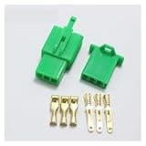 LKHRIPMA 1set 2.8mm 3P Green Electrical Connector Kits 2.8 mm 3Pin Male Female Socket