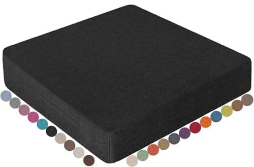 JacoJe Indoor/Outdoor Cushion Seat Square Non-Slip Chair Pads 1/2/3/4cm Thick Chair Cushions with Machine Washable Cover(@21,14x14x4in)