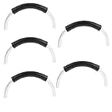 FESTFENDS 5pcs Half Ring Handle for Laundry Baskets - Half Circle Aluminum Handle - Comfortable Non-Slip Grip with Sponge Padding for Hampers Tote Bags and DIY Bag Repair Accessories