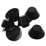 Cabilock 6pcs Rubber Drum Foot Pads for Meditation and Hollow Drums, Anti-skid Noise Dampening Pads with Sound Purity, for Yoga and Shared Living Spaces, 2.1x2.1x1.5cm Black Support