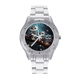 FekiLoot Watches for Men Big Face Stainless Steel Wristwatch Casual Watch