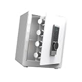 Digital Home Steel Safe Box,Smart Biometric Safe With Fingerprint Lock,5 Ways to Access,for Jewelry Documents Passport Use(White,38x32x45cm)