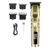 DAXXIN Hair Clippers, Professional Cordless Trimmer Zero-Gap T-Blade Clippers Barber Hair Cutting Machine for Men