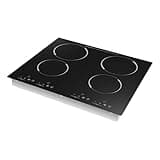 Electric Ceramic Cooktop 3000W, 4-Burner Infrared Stove Top, 23.6" Black Glass, 9 Power Levels With Timer, Countertop & Built-In For Home, Office, Apartment, Cabin
