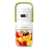 Portable Blender for Smoothies & Shakes, 1000ml Personal Blender with 12 Stainless Steel Blades, 18000RPM Motor, Ice Crushing, USB-C Rechargeable, BPA-Free, LED Display, 2 Leakproof Lids & Straws
