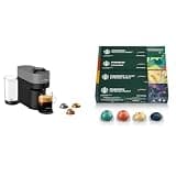 Nespresso Vertuo Pop+ Coffee and Espresso Maker by Breville, Dark grey + Starbucks Capsules