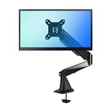 Monitor Arm Single Monitor Mount, Gas Spring Monitor Arm Desk Mount with Clamp, Fully Adjustable Single Monitor Arm Fits 15-27 Inch Screens(Black)