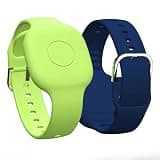 Silicone Bracelet for Tile by Life360 Mate (2024) Tracker, 2 Pack Waterproof Protective Hidden Holder for Tile Mate 2024/2022, Adjustable Watch Band for Kids/Child/Teen/Elderly, Grenn+Blue