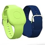 Silicone Bracelet for Tile by Life360 Mate (2024) Tracker, 2 Pack Waterproof Protective Hidden Holder for Tile Mate 2024/2022, Adjustable Watch Band for Kids/Child/Teen/Elderly, Grenn+Blue