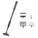 Carefree Fish 4IN1 Aquarium Cleaning Tools Long Handle Adjustable Length 18~24Inch Fish Tank Cleaner Kit Algae Scraper Scrubber Brushes Set