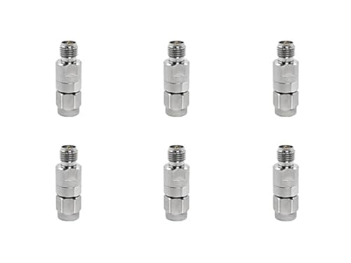 BJDZ RP-SMA Male to RP-SMA Female Adapter, 50 Ohm, Stainless Steel, 0-18GHz, for Test Equipment, WiFi Router, Drone, 6 Pack