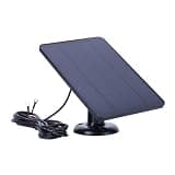 Sumsoctober 4W Solar Panel for CHARGER with Cable for Ring Video Doorbell 2nd 3Plus 4 Outdoor Security Camera Solar Charging System Adjustable Bracket Included(Black)