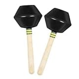KQFCAZRE 2 Pieces Children's Percussion Shaker Early Music Learning Aluminum Shaker Soft Rustling Sound, Black