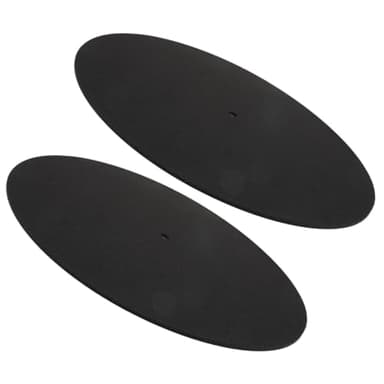 Balacoo 2pcs Felt Turntable Mats for Vinyl Records Black Static Record Player Platter Pads Reduce Vibration and Enhance Adhesion for Phonograph