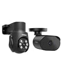 Anlapus 4K 8MP Add-on Home Security Camera Outdoor Indoor, 1 x Surveillance Bullet Camera and 1 x Pan Tilt CCTV Cam, Audio Recording, 80ft IR Night Vision, 90° Wide Angle, Works with Our DVR Only