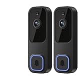 Nexfluxio 2pcs 1665P Wireless Video Doorbell Camera, Cloud Storage, AI Human Detection, Instant Alert, Night Vision, Two Way Audio, 2.4G WiFi Only