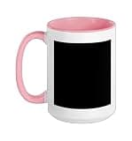 Purple Flower Floral Pattern Bloom Colorful Ceramic Mug, Pink/White, 15oz