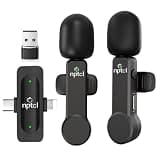 NPTCL Wireless Mini Microphone for iPhone PC, USB Type C Lavalier Lapel Mic