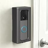 BFYTN Adhesive Mount Compatible with Ring/Other Battery Video Doorbell No-Drill Mounting Bracket Cover Holder Anti-Theft Full Coverage Protective Housing for Apartments & Renters