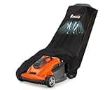 Patio Lawn Mower Covers,Anti-UV Protector Lawnmower Storage Cover with Air Vents and Elastic Straps,Outdoor Weatherproof Push Lawn Mower Cover-Black(Push-74"L x 26"W x 40"H)