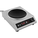 Pattosaey 1800W Induction Cooktop With Concave Surface, Stainless Steel 24 Hours Timer Induction Oven, Induction Hob Used For Home And Commercial Cooking
