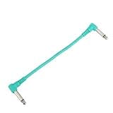 Omquot Patch Cable Durable Copper 1/4" Jack Right Angle Audio Cords for Electric Guitar Effect Pedal for Musician, 6 Pieces