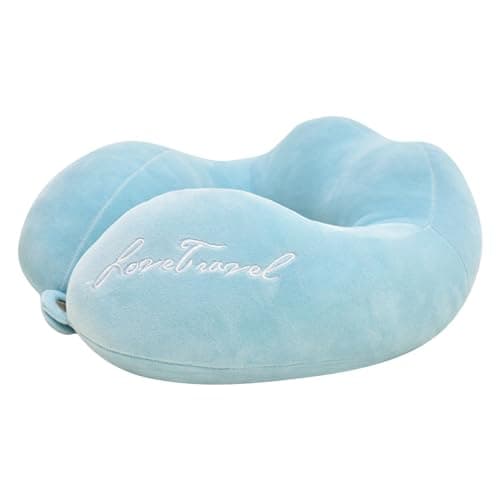 Neck Pillow for Sleeping, Washable Soft Memory Foam Neck Pillows for Pain Relief,Comfortable Portable Breathable Memory Foam Travel Pillow for Sleeping Traveling Home Camping Airplane